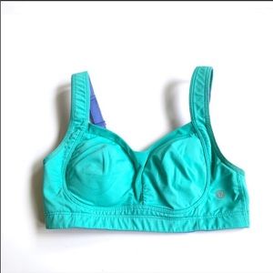Lululemon padded sports bra green/purple 34C